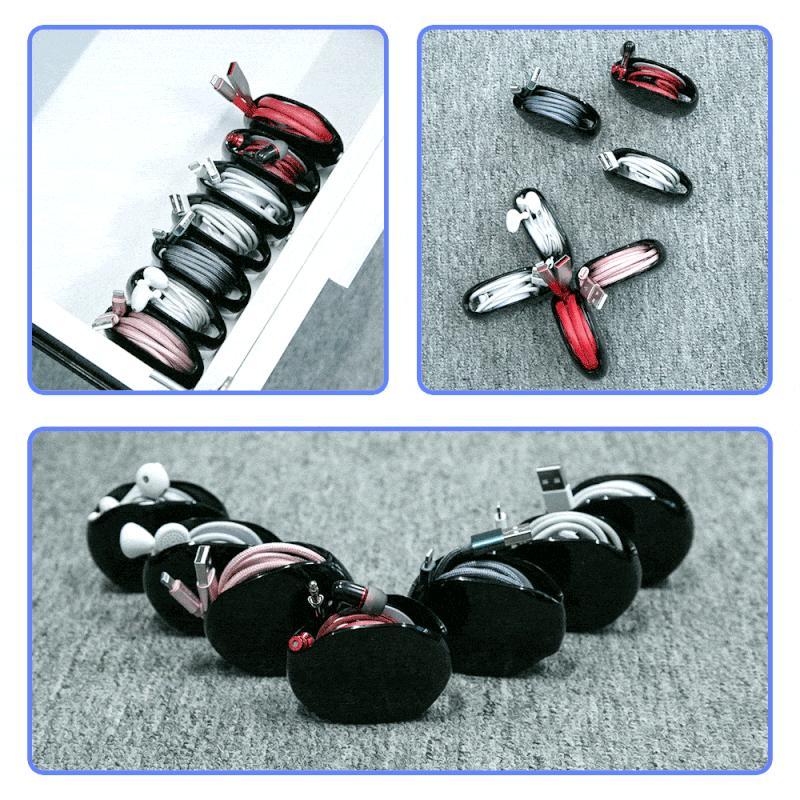 Retractable Tangle-Free Portable Manager For Headphones - Recoil Automatic Cord Retractor And Cable Winder