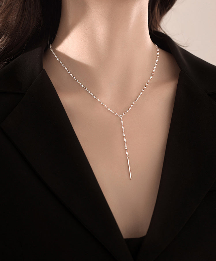 Angela Y Necklace (Silver)