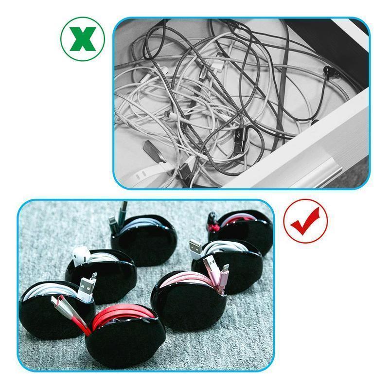 Retractable Tangle-Free Portable Manager For Headphones - Recoil Automatic Cord Retractor And Cable Winder
